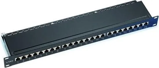 ACT Patchpaneel 24-ports shielded met cover Cat6