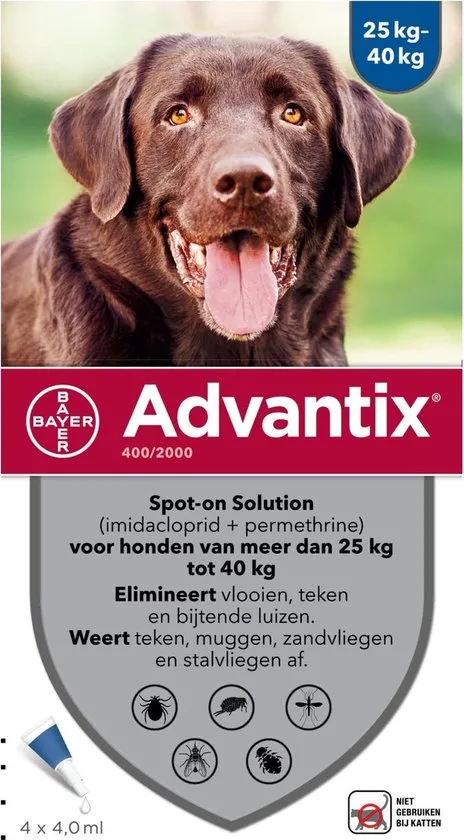 Advantix Spot-on 400/2000 25+ kg - 4 Pipetten