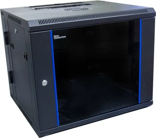 Alcasa GC-R0013 Wandrek 9U Zwart, Blauw rack