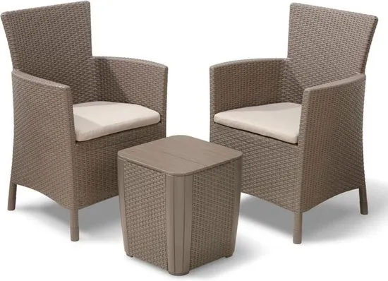 Allibert Iowa Balkonset - 2 personen - Cappuccino