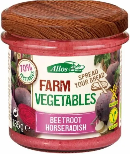 Allos Farm vegetables rode biet & mierikswortel 135 gram
