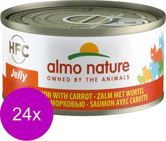 Almo Nature  Natvoer Katten - HFC Jelly - Zalm met Wortel 24 x 70g