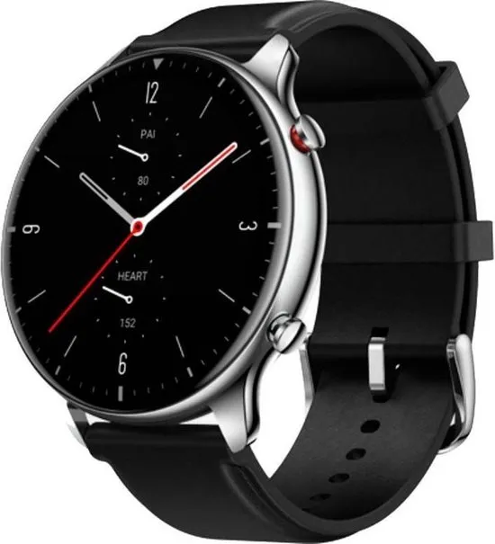 Amazfit Smartwatch GTR 2 Classic - steel - leather straps- obsedian black