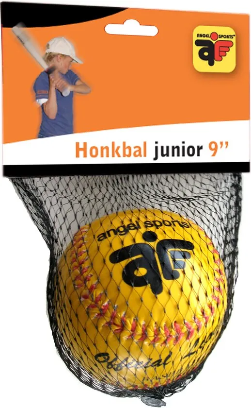 Angel Sports Honkbal Junior 9 Inch - Geel
