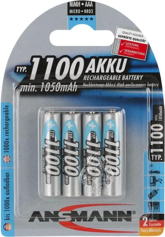 Ansmann 5035232 huishoudelijke batterij AAA Nikkel-Metaalhydride (NiMH)