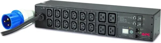 APC Rack PDU, Metered, 0U/2U, 32A, 230V, (12x) C13 & (4x) C19, IEC 309 32A stekker