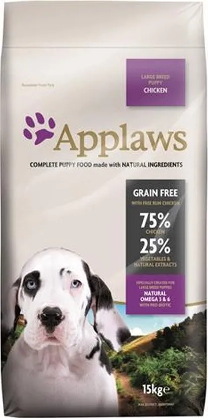 Applaws puppy chicken large breed hondenvoer 15 kg
