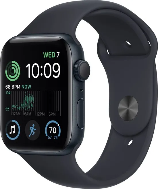 Apple Watch SE 2022 - 44 mm - Middernacht Aluminium