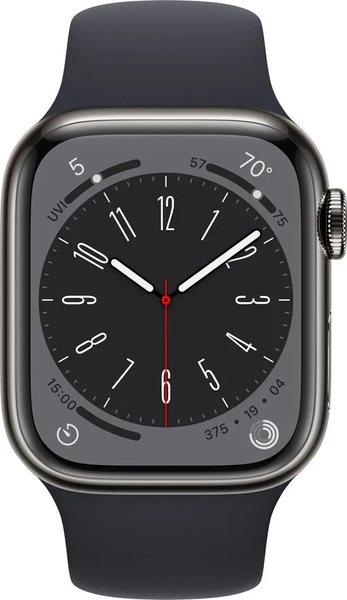 Apple Watch Series 8 - 4G - 41mm - Grafiet Roestvrijstaal