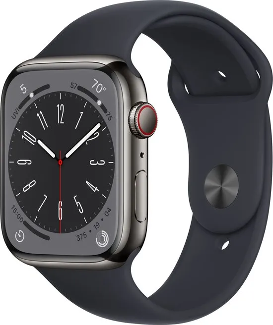 Apple Watch Series 8 - 4G - 45mm - Grafiet Roestvrijstaal