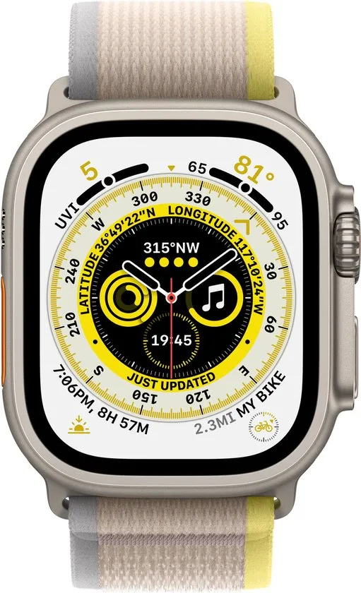 Apple Watch Ultra Trail bandje - 49mm - Geel/Beige - Small/Medium