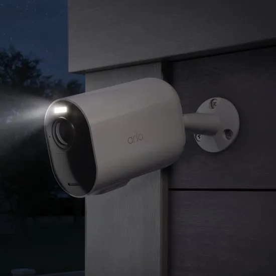 Arlo Ultra V2 XL BEVEILIGINGSCAMERA draadloos Add-On (wit) - IP Camera binnen & buiten - Batterij 12 mnd. - Geïntegreerde sirene & spotlight (nachtzicht) - Geschikt Smart Home Platforms - Incl. proefperiode Arlo SECURE - Veiligheid zit in ons DNA