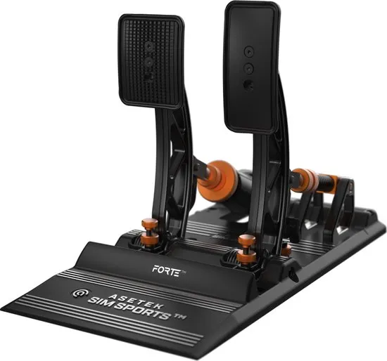 Asetek SimSports Forte Sim Racing Pedals, Brake/Throttle
