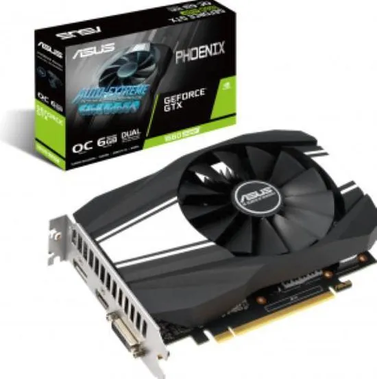 ASUS PH-GTX1660S-O6G - OC Edition - grafische kaart - GF GTX 1660 SUPER - 6 GB GDDR6 - PCIe 3.0 x16 - DVI, HDMI, DisplayPort