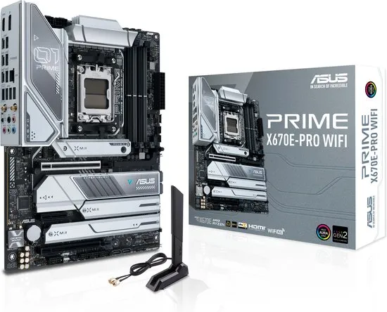 ASUS PRIME X670E-PRO WIFI RAID, Gb-LAN, WLAN, BT, Sound, ATX