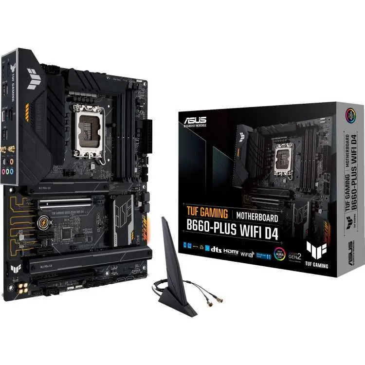 ASUS TUF GAMING B660-PLUS WIFI D4 RAID, WLAN + BT, 2.5 Gb-LAN, Sound, ATX