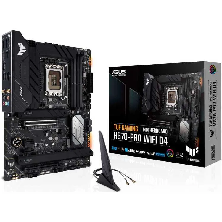 ASUS TUF GAMING H670-PRO WIFI D4 RAID, 2.5Gb LAN, WiFi 6, BT, Sound, ATX