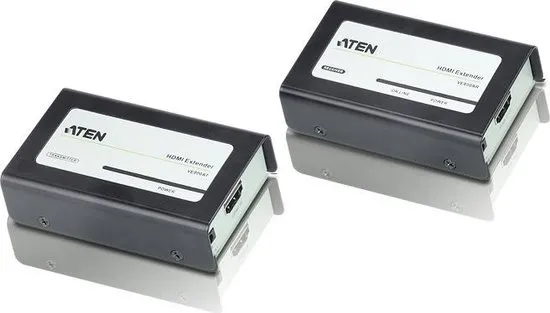 Aten VE800A audio/video extender AV-receiver Zwart