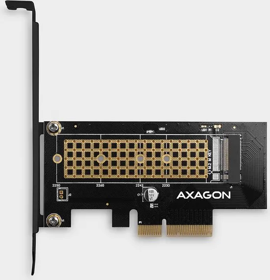 AXAGON PCEM2-ND PCE-E 3.0 8x - dual M.2 NVMe M-key slot adapter w. dataswitch, SP & LP, up to 110mm SSD