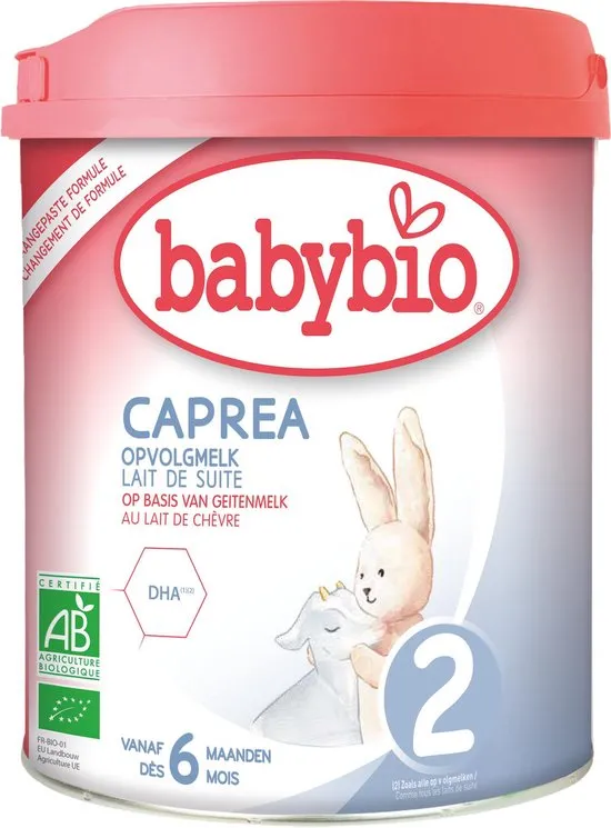 Babybio CAPREA 2 – Opvolgmelk op basis van biologische geitenmelk – Vanaf 6 maanden tot 1 jaar - blik 800 gram