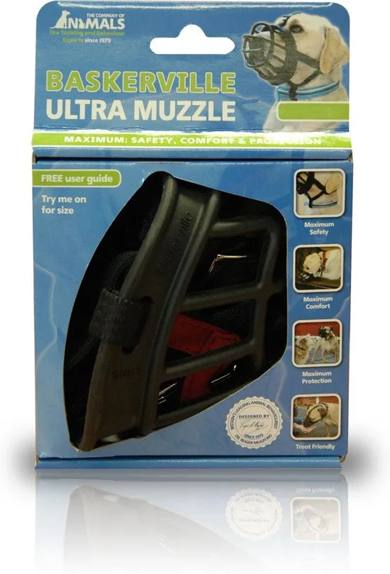 Baskerville Ultra Muzzle - Muilkorf - Maat 6 - Zwart