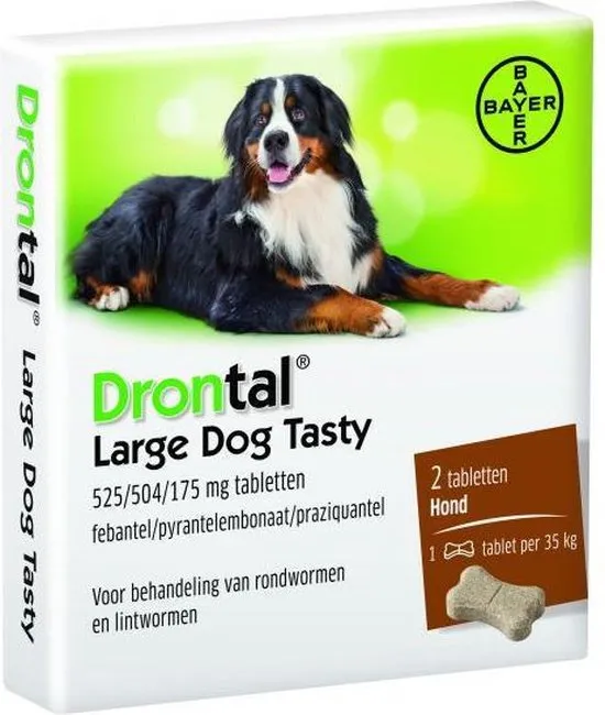 Bayer drontal ontworming hond l tasty 2 tabletten