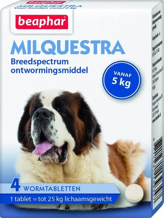 Beaphar Milquestra Hond - 4 Tabletten