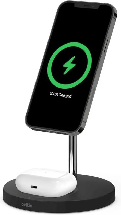 Belkin BOOST↑CHARGE™ PRO 2-in-1 draadloze laadstandaard met MagSafe - Zwart