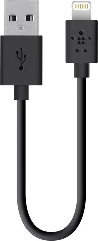 Belkin MIXIT On-the-Go Apple iPhone Lightning naar USB Kabel - 15 cm - Zwart