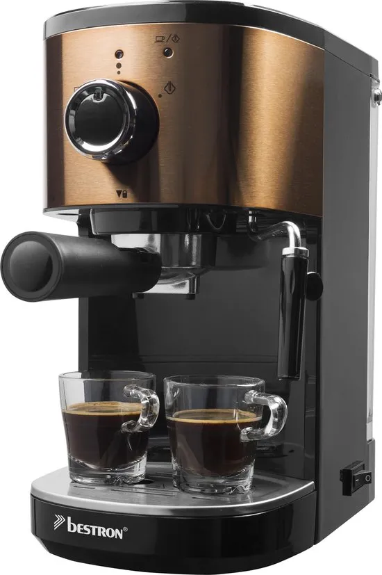 Bestron AES1000CO espressomaker / espressomachine koper look