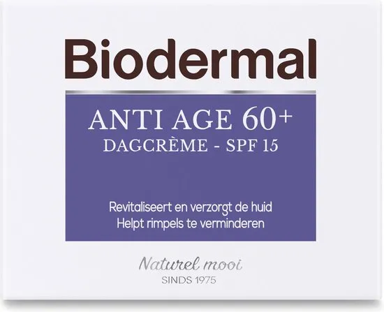 Biodermal Anti Age dagcreme 60+ - Dagcrème met SPF15 tegen huidveroudering - 50ml