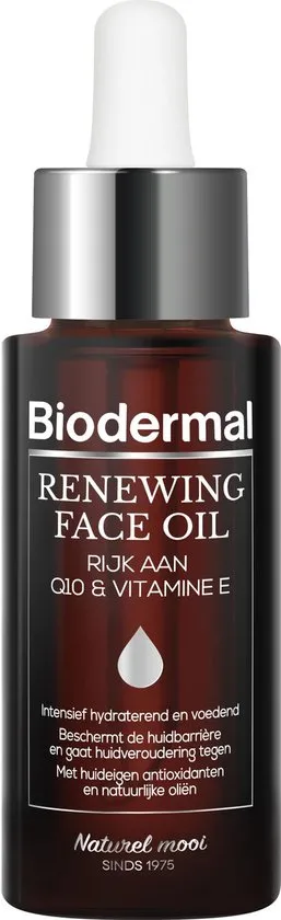 Biodermal Renewing Face Oil – Met krachtige huideigen antioxidanten Q10 - 30ml