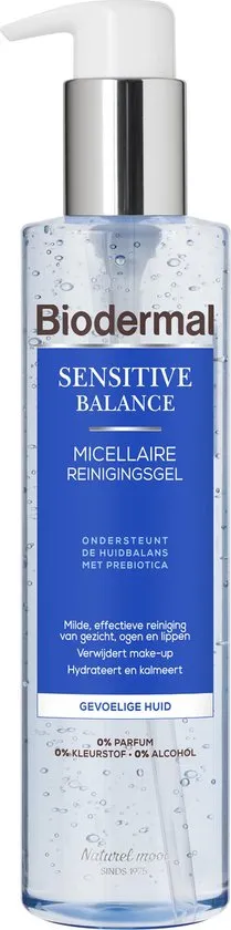 Biodermal Sensitive Balance Micellair Reinigingsgel  –  Gezichtsreiniging  – voor de gevoelige huid - 200ml