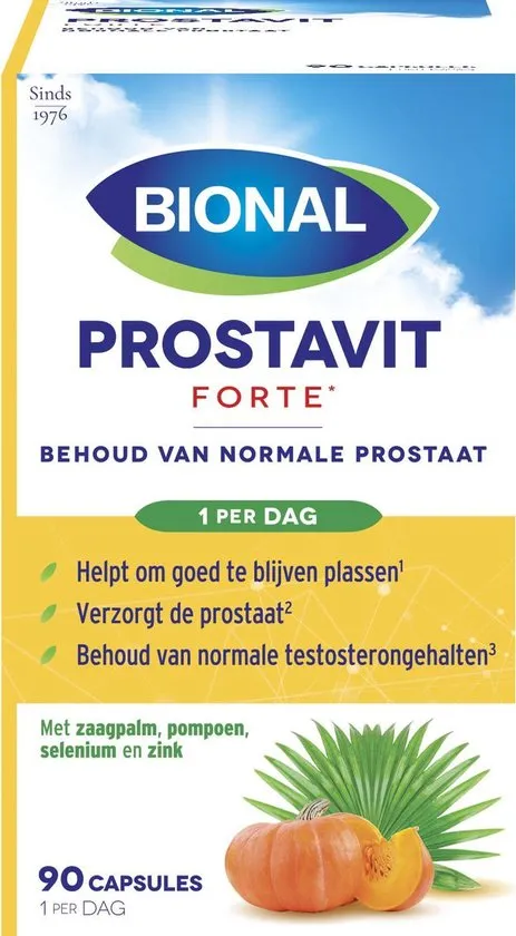 Bional Prostavit Forte – Behoud van normale prostaat en testosterongehalte – 90 capsules