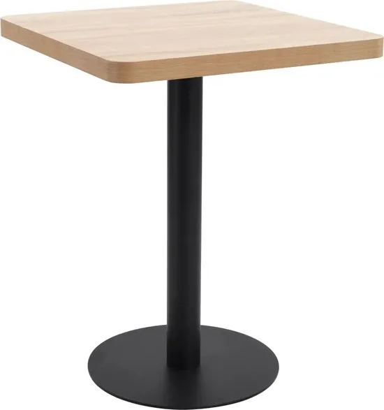Bistrotafel 60x60 cm MDF lichtbruin