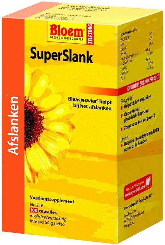 Bloem Superslank - 100 capsules - Voedingssupplement