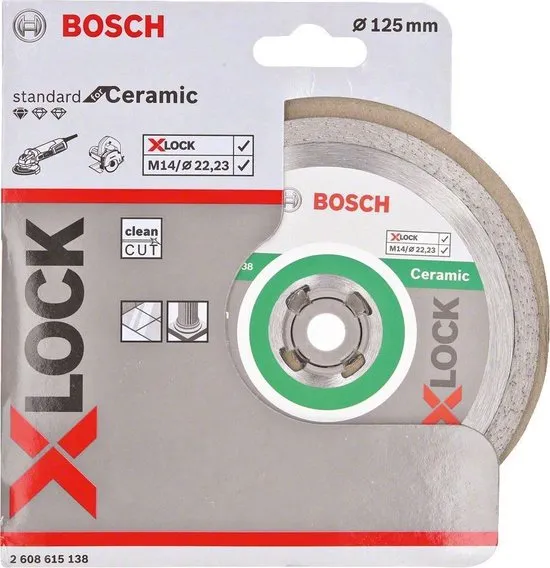 Bosch 2608615138 X-Lock Diamantschijf Standard for Ceramic - 125mm