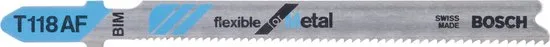 Bosch - Decoupeerzaagblad T 118 AF Flexible for Metal - 100 stuks