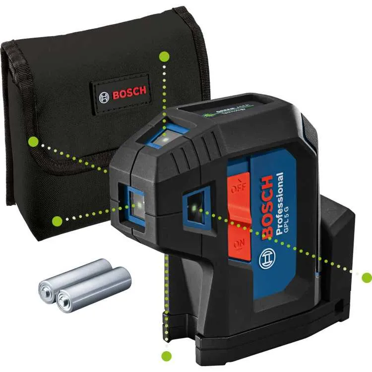 Bosch GPL 5 G Professional puntlaser Groene laserpunten