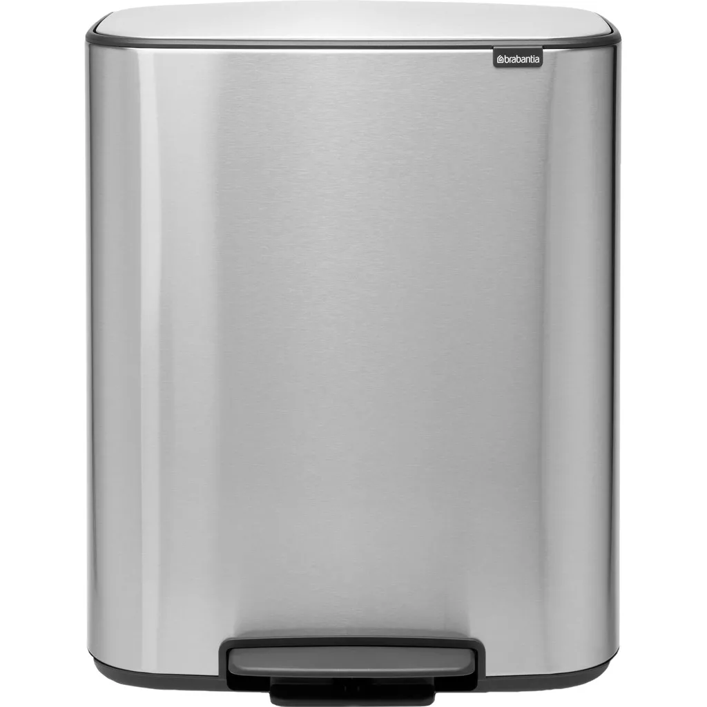 Brabantia Bo Pedal Bin 60 Liter RVS Fingerprint proof