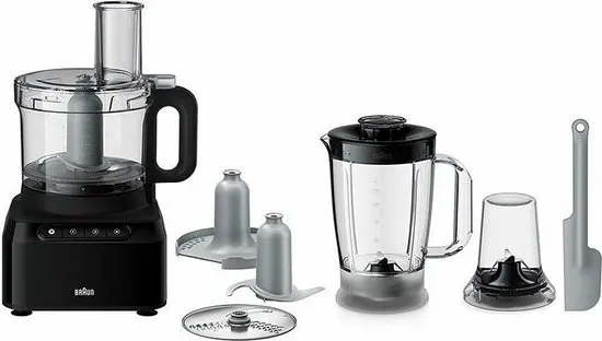 Braun FP3132BK PurEase Foodprocessor Zwart
