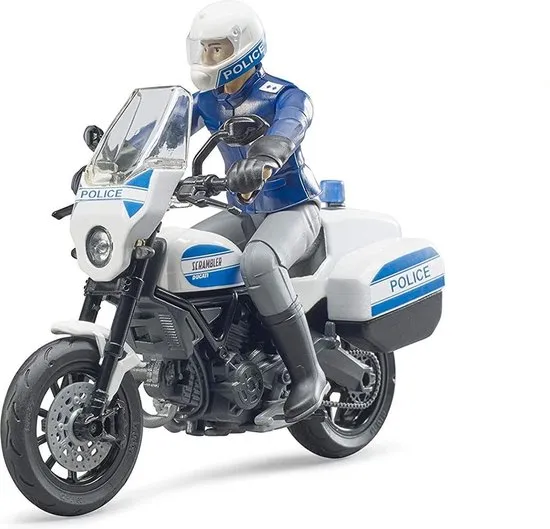 Bruder Politiemotor Scrambler Ducati met motoragent - 62731