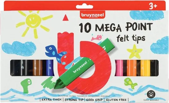 Bruynzeel Kids 10 mega viltstiften