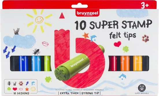 Bruynzeel Kids - 10 super stempelstiften