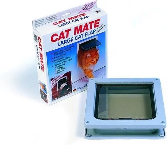 Cat Mate kattendeur Groot Met vierwegsluiting en extra vergrendeling - Wit