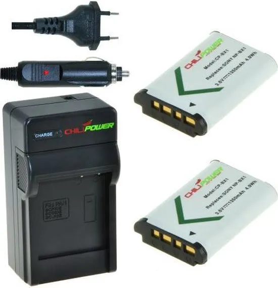ChiliPower NP-BX1 Sony Kit - Camera Batterij Set
