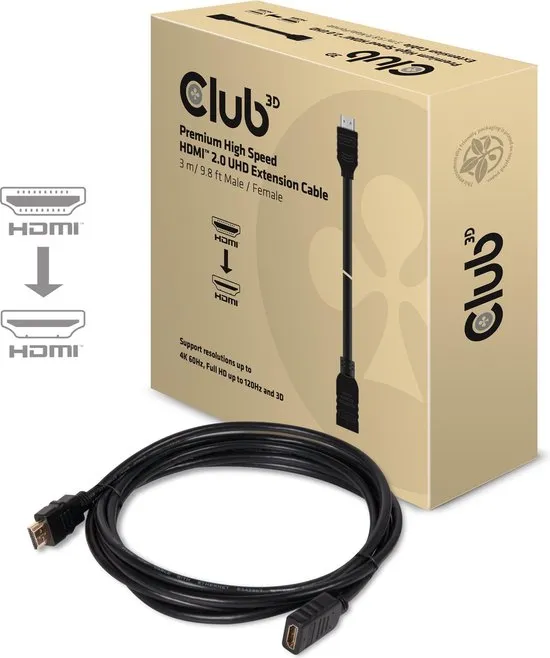 Club HDMI 2.0 Extension 3M 4K60Hz M/F