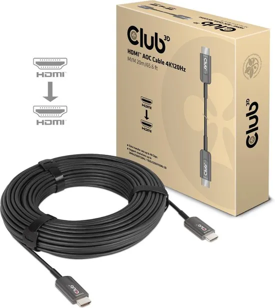 Club3D HDMI-Kabel A -> A 2.1 aktiv opt. 8K60Hz UHD 20 Meter retail