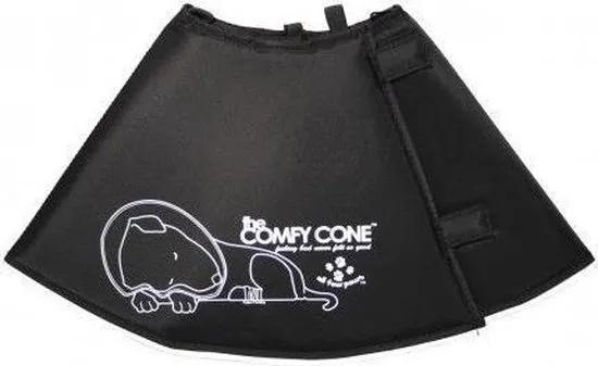 Comfy cone hondenkap zwart m 30-38 cm / 20 cm hoog