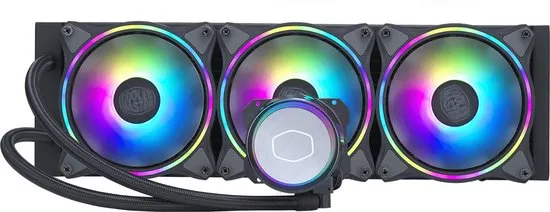 Cooler Master MasterLiquid ML360 Illusion - Vloeistof-koelsysteem - aluminium - LGA2066, LGA2011-v3, LGA2011, LGA1200, LGA1151, LGA1150, LGA1155, LGA1156, AM4, AM3+, AM3, AM2+, AM2, FM2+, FM2, FM1 - 120 mm - 3 fans - Zwart